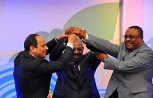 قادة مصر والسودان وإثيوبيا يوقعون اتفاق سد النهضة - الجزيرة